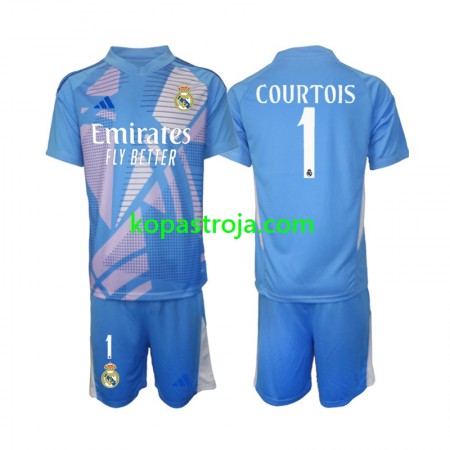 Billiga Fotbollströjor Real Madrid Thibaut Courtois 1 Målvakt Barn Hemma tröja 2024/25 Kortärmad